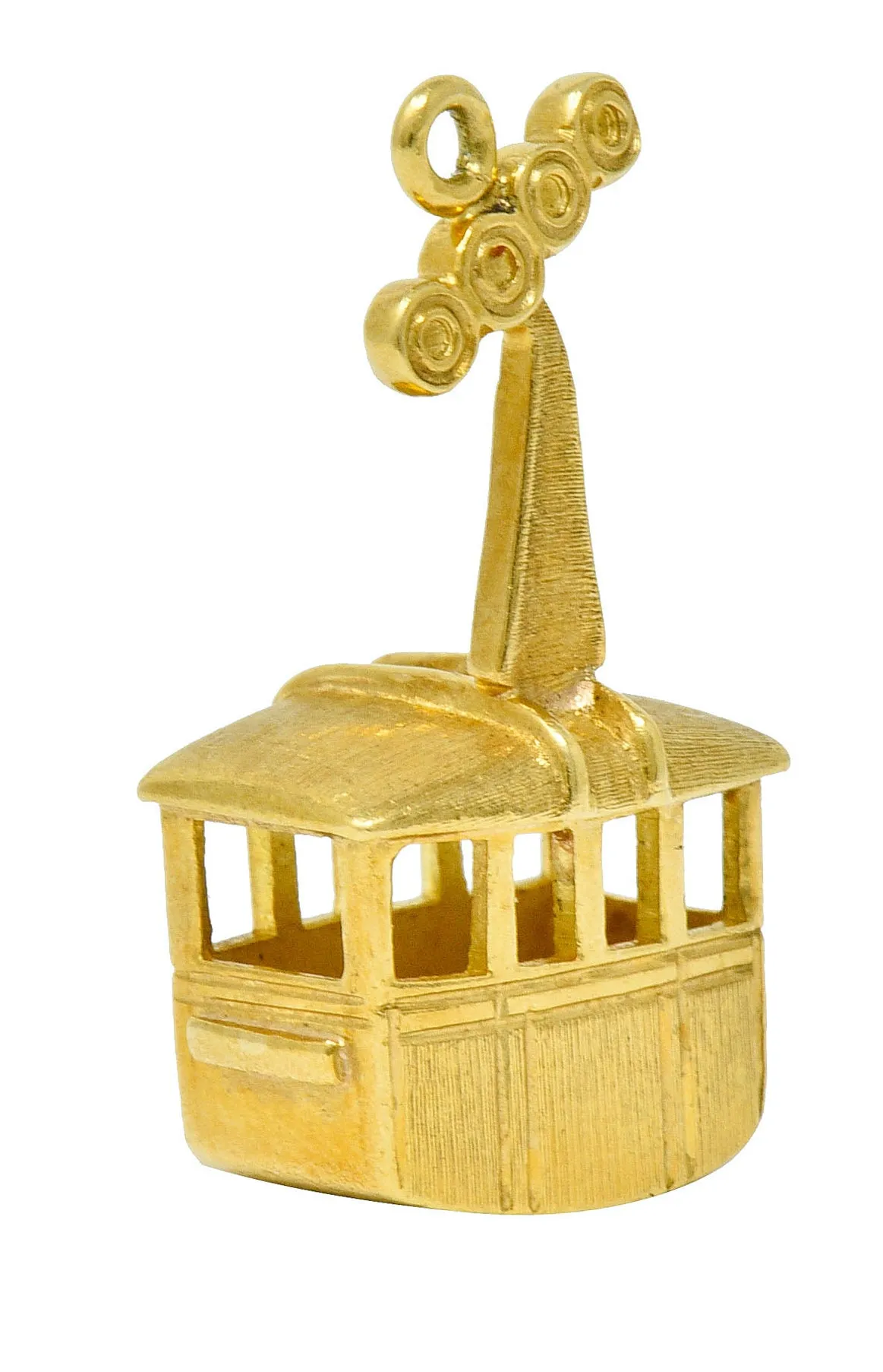 1960's Vintage 18 Karat Gold Cable Car Charm