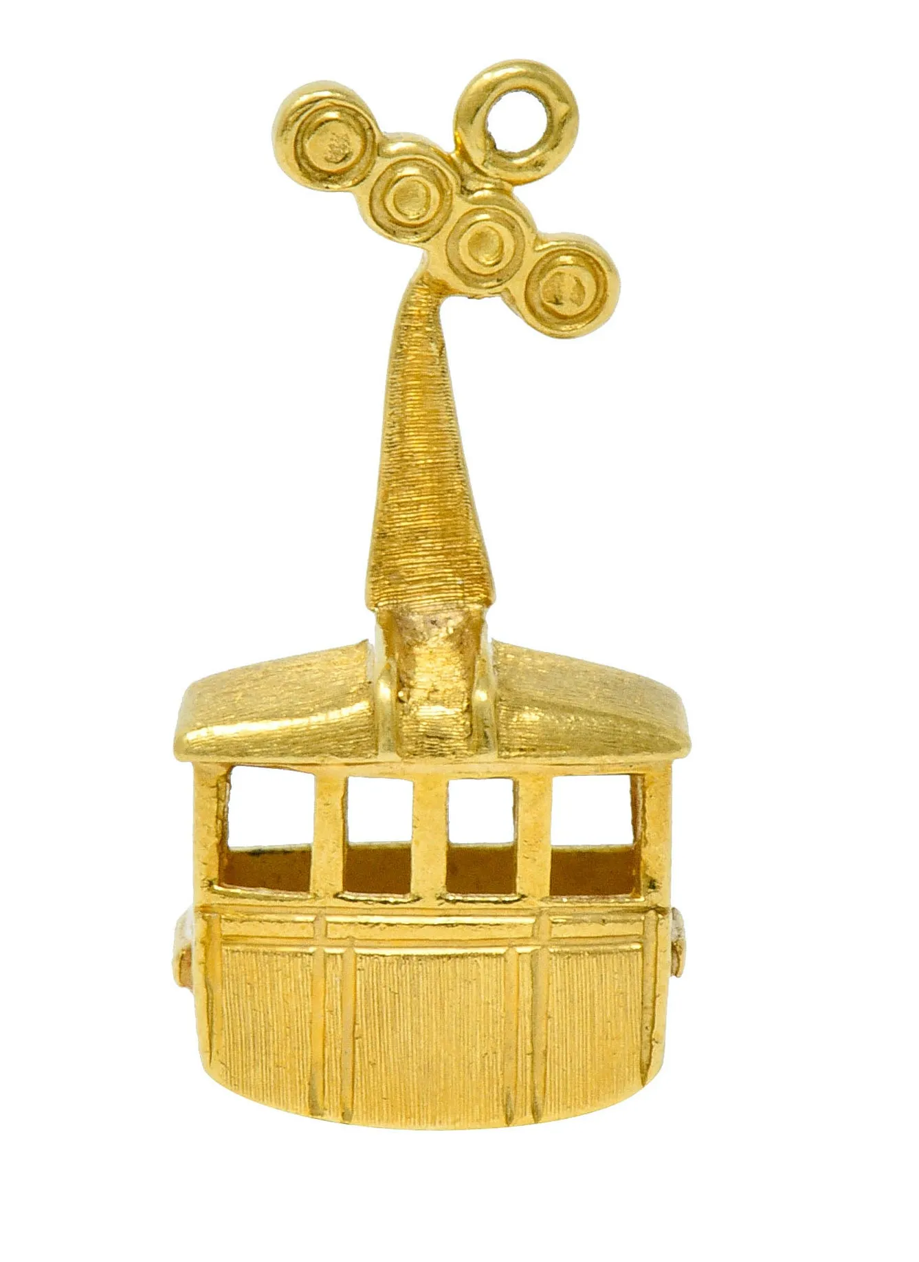 1960's Vintage 18 Karat Gold Cable Car Charm