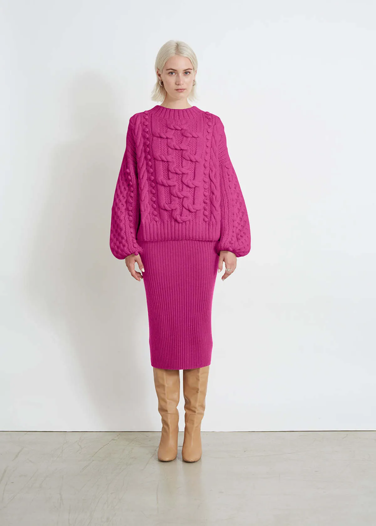 Aurora Sweater - Fuchsia