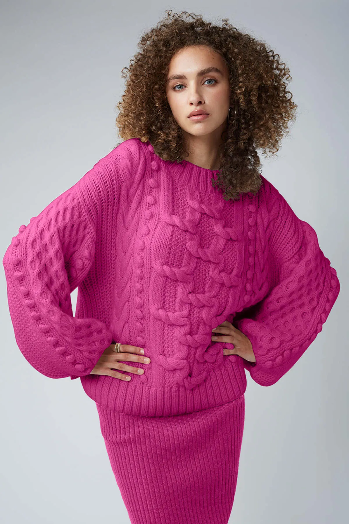 Aurora Sweater - Fuchsia