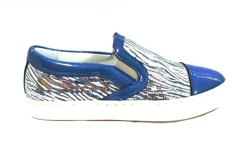 Beberlis Blue Patent Design Sneaker Shoe