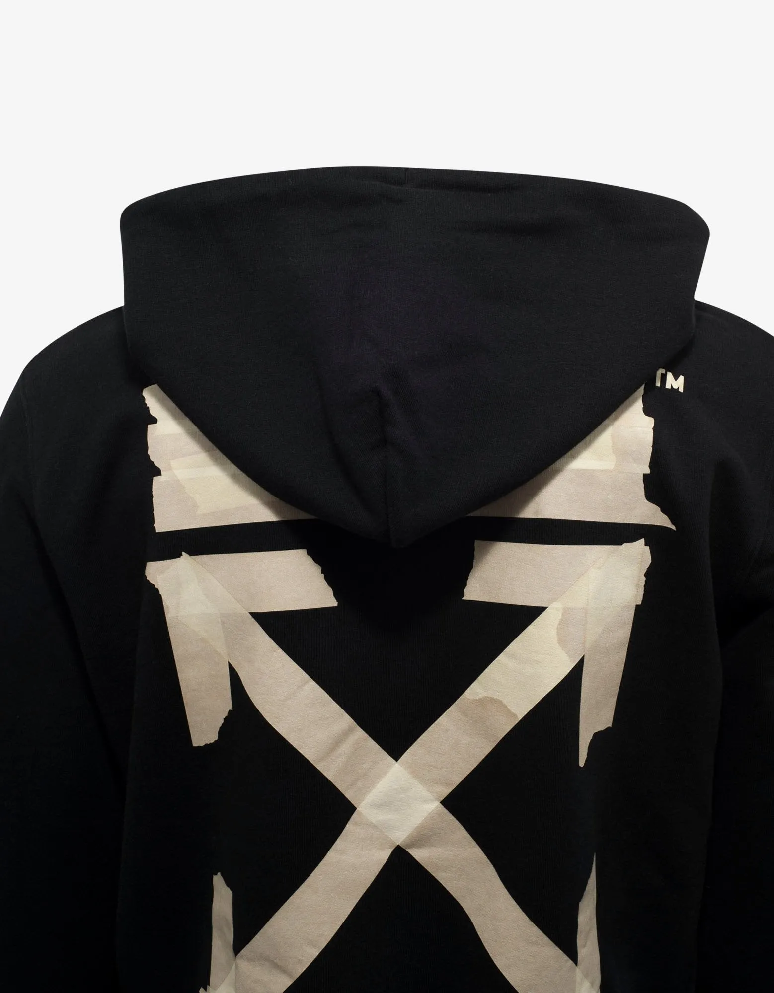 Black Tape Arrows Print Zip Hoodie