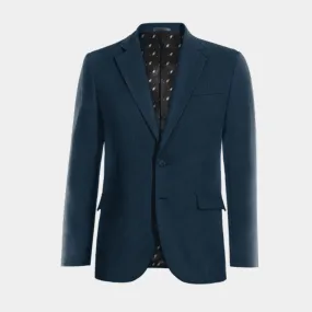  Blazer azul de pana solapa ancha esencial