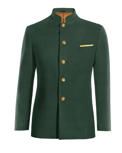  Blazer mao verde slim fit y con pañuelo