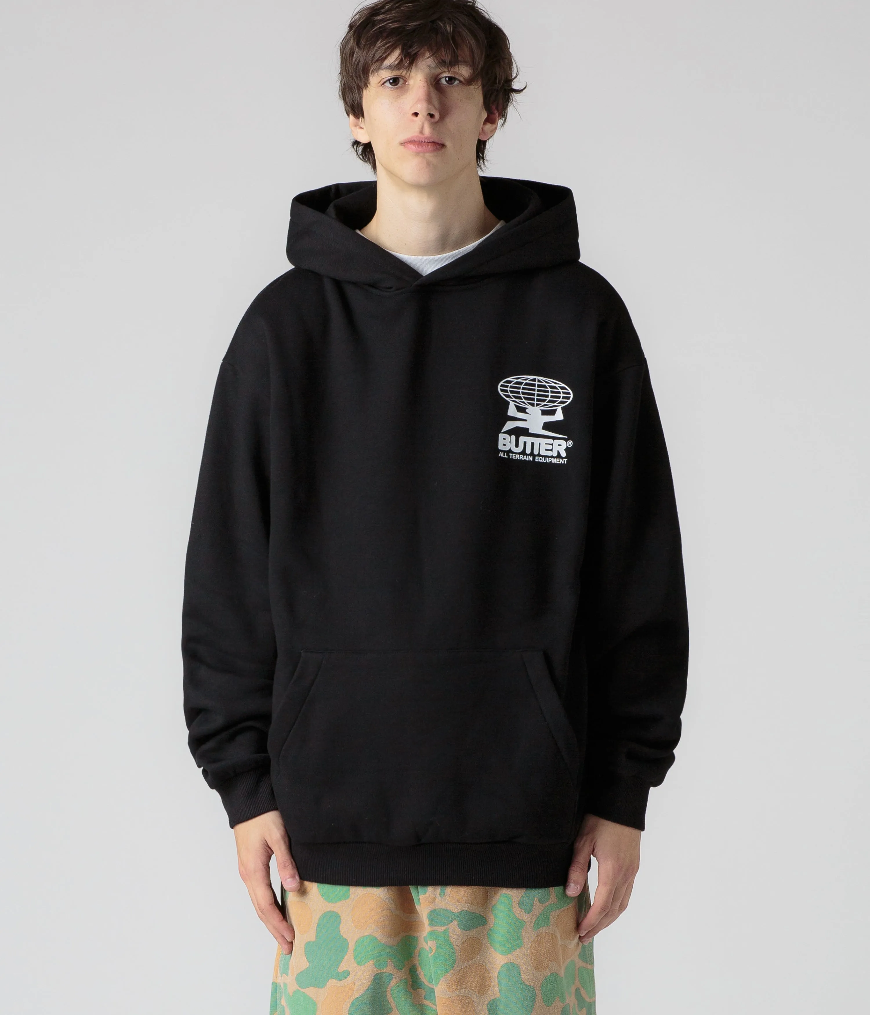 Butter Goods All Terrain Hoodie - Black / White