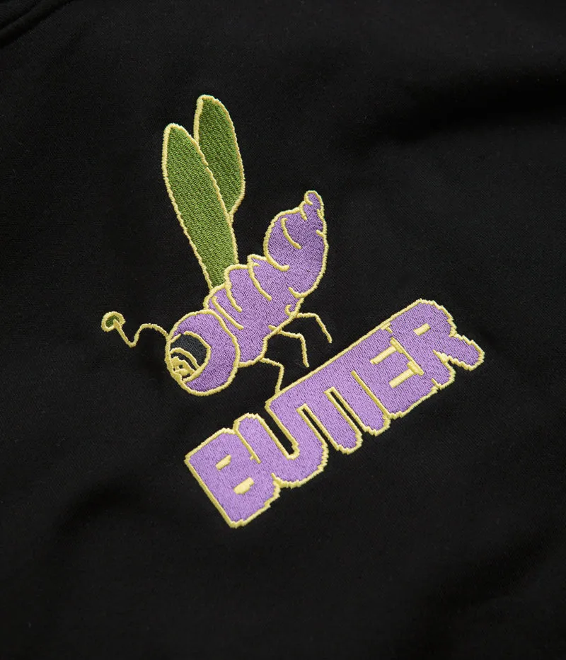 Butter Goods Dragonfly Embroidered Hoodie - Black