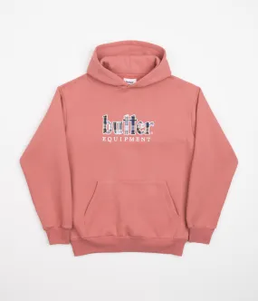 Butter Goods Plaid Applique Hoodie - Coral