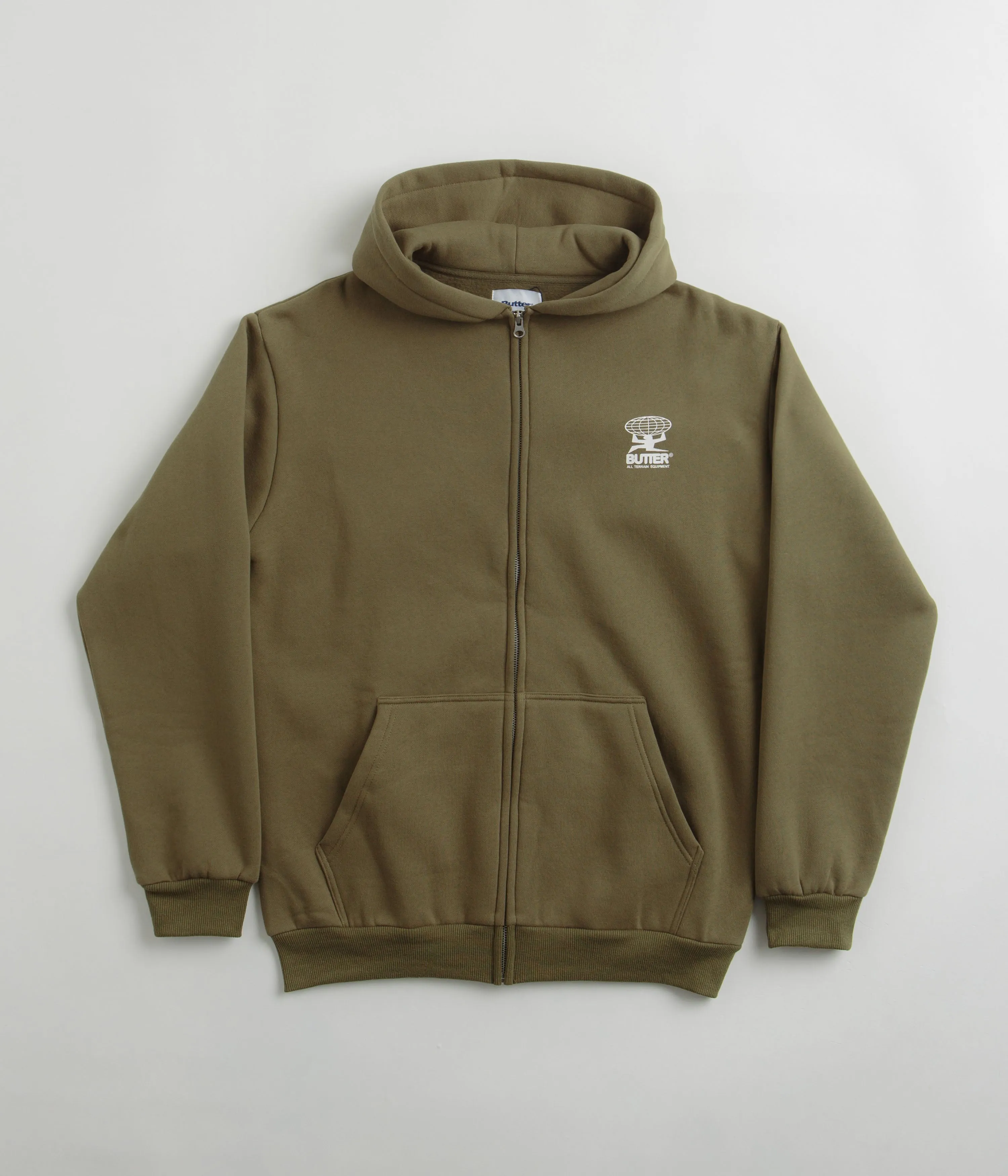 Butter Goods Terrain Zip-Thru Hoodie - Army