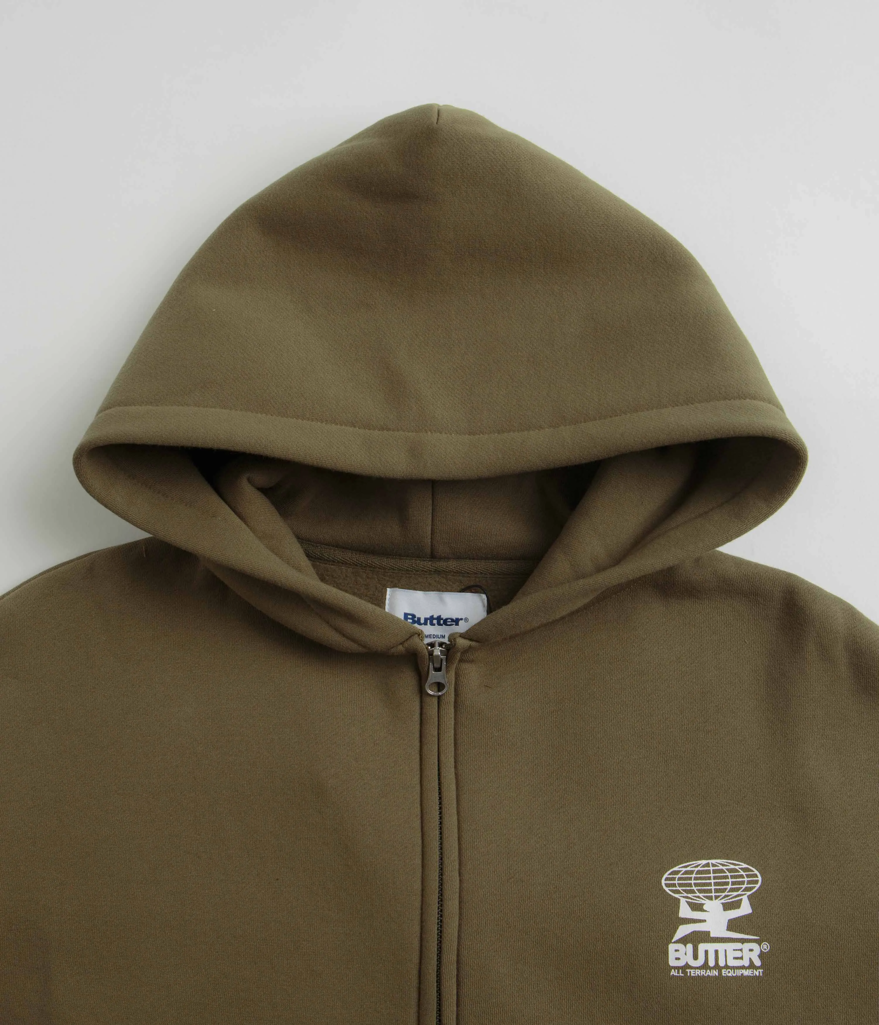 Butter Goods Terrain Zip-Thru Hoodie - Army