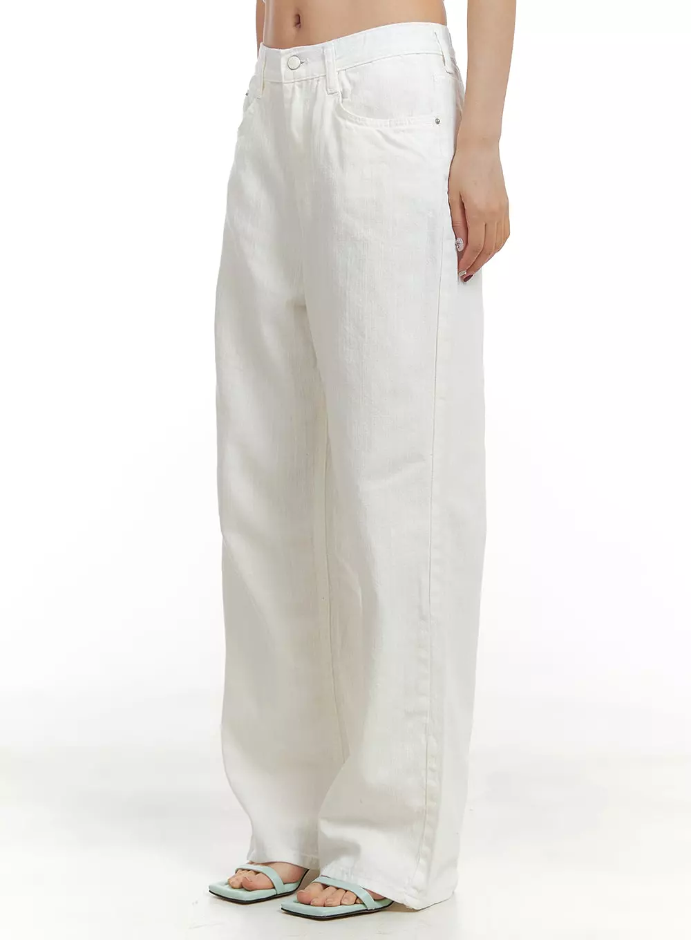 Classic Loose Fit Cotton Straight Pants OA416