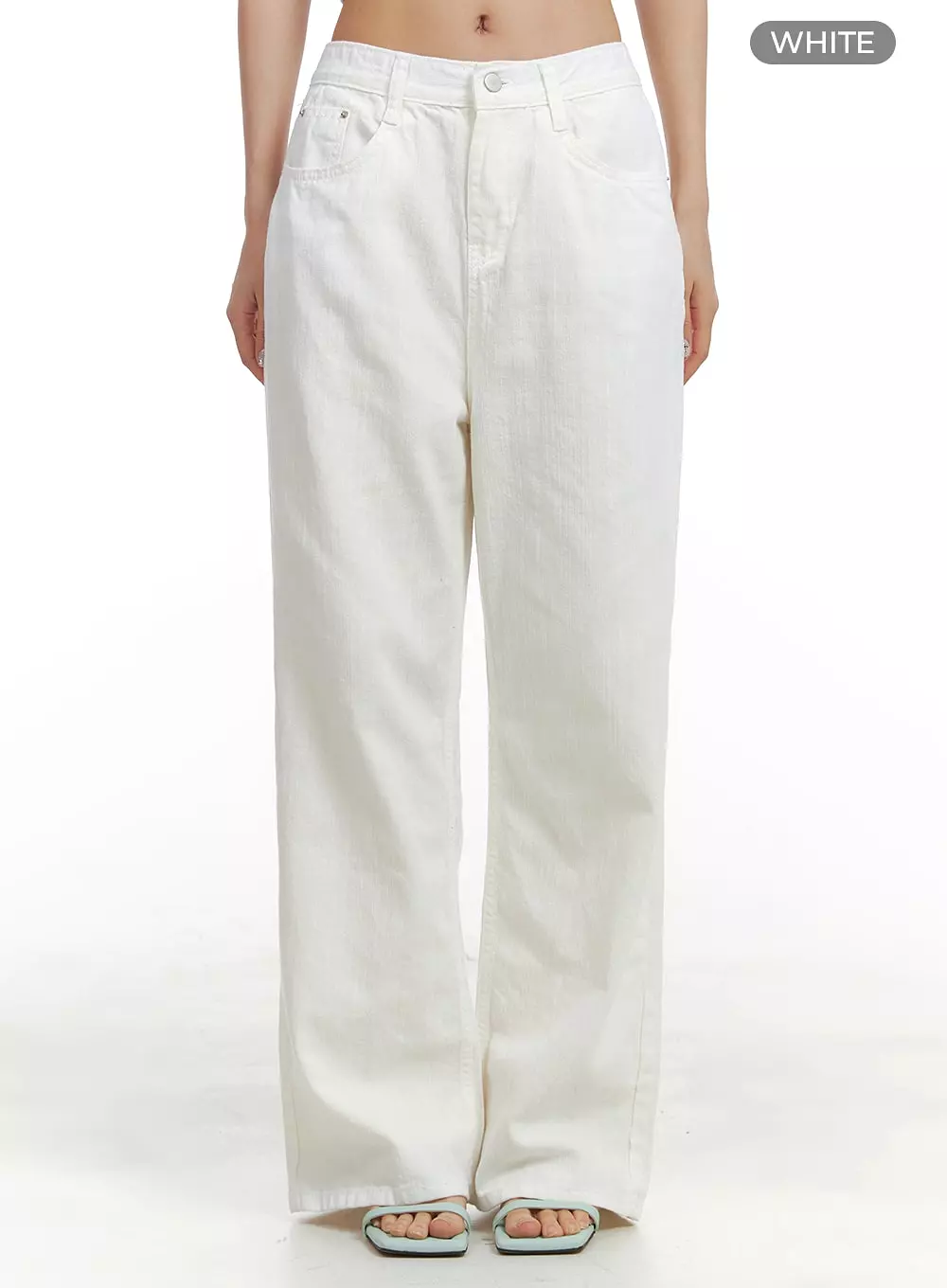 Classic Loose Fit Cotton Straight Pants OA416