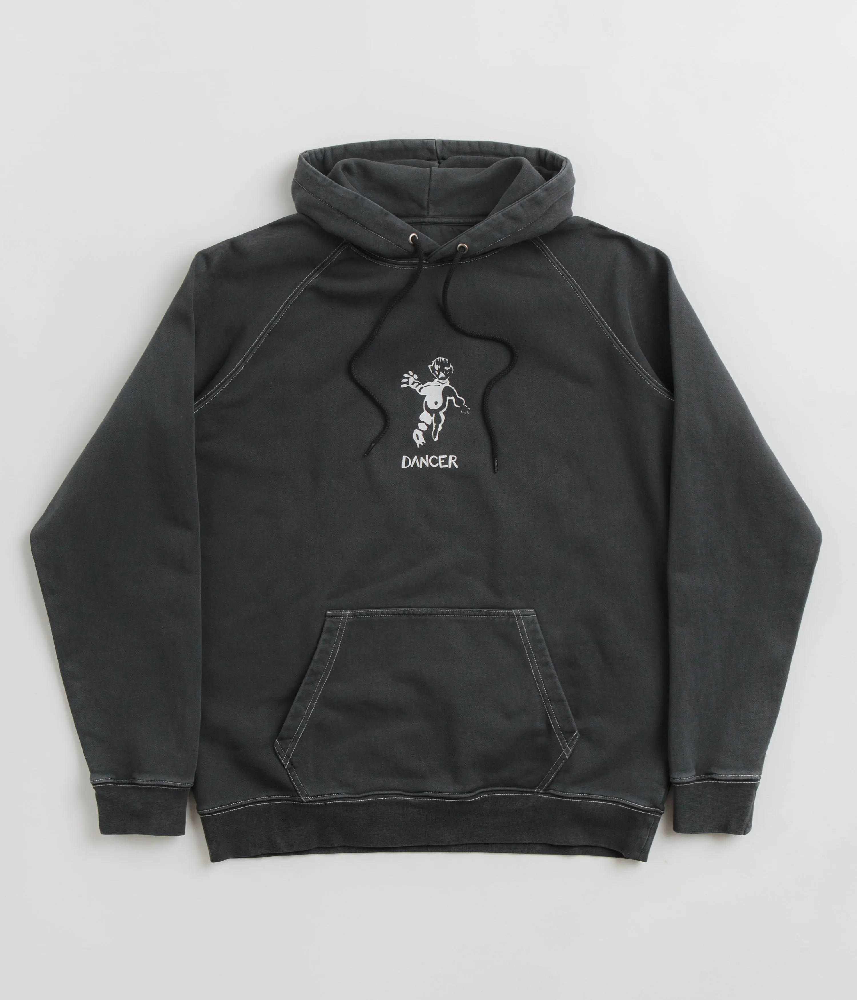 Dancer OG Logo Hoodie - Black / White Stitch