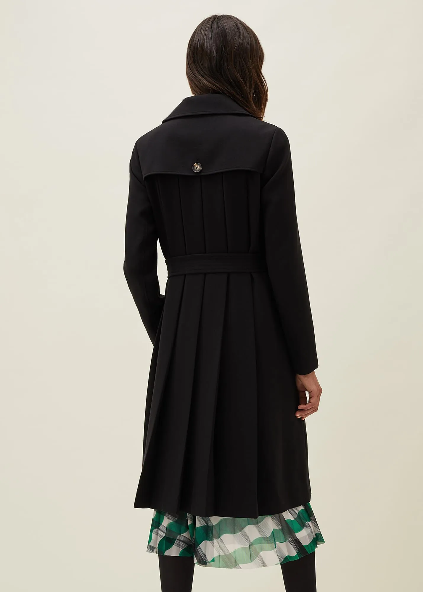 Emmy Pleat Back Trench Coat