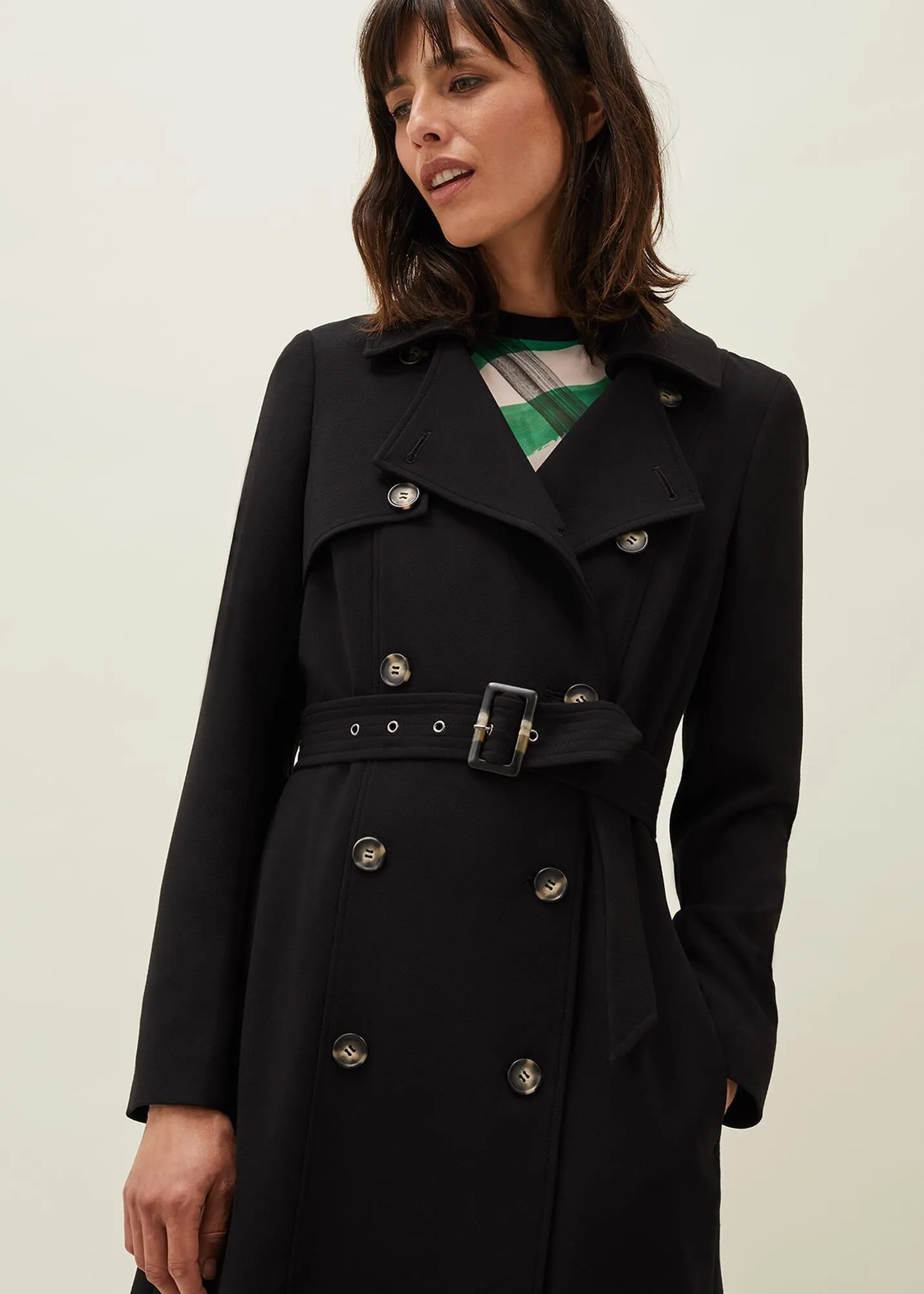 Emmy Pleat Back Trench Coat