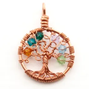 Family Tree Crystal Necklace ~ Birthstone Jewelry