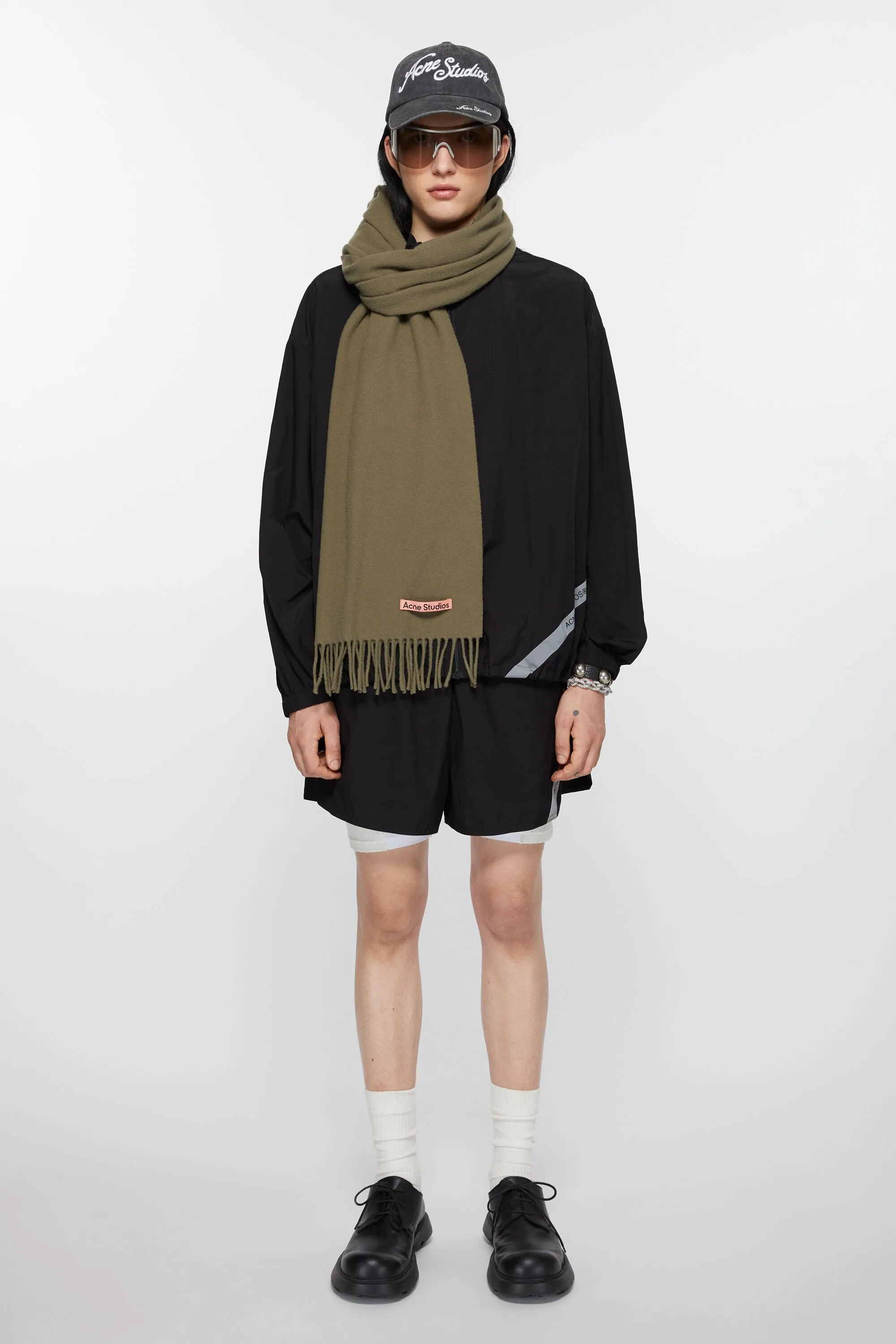 Fringe wool scarf - Narrow