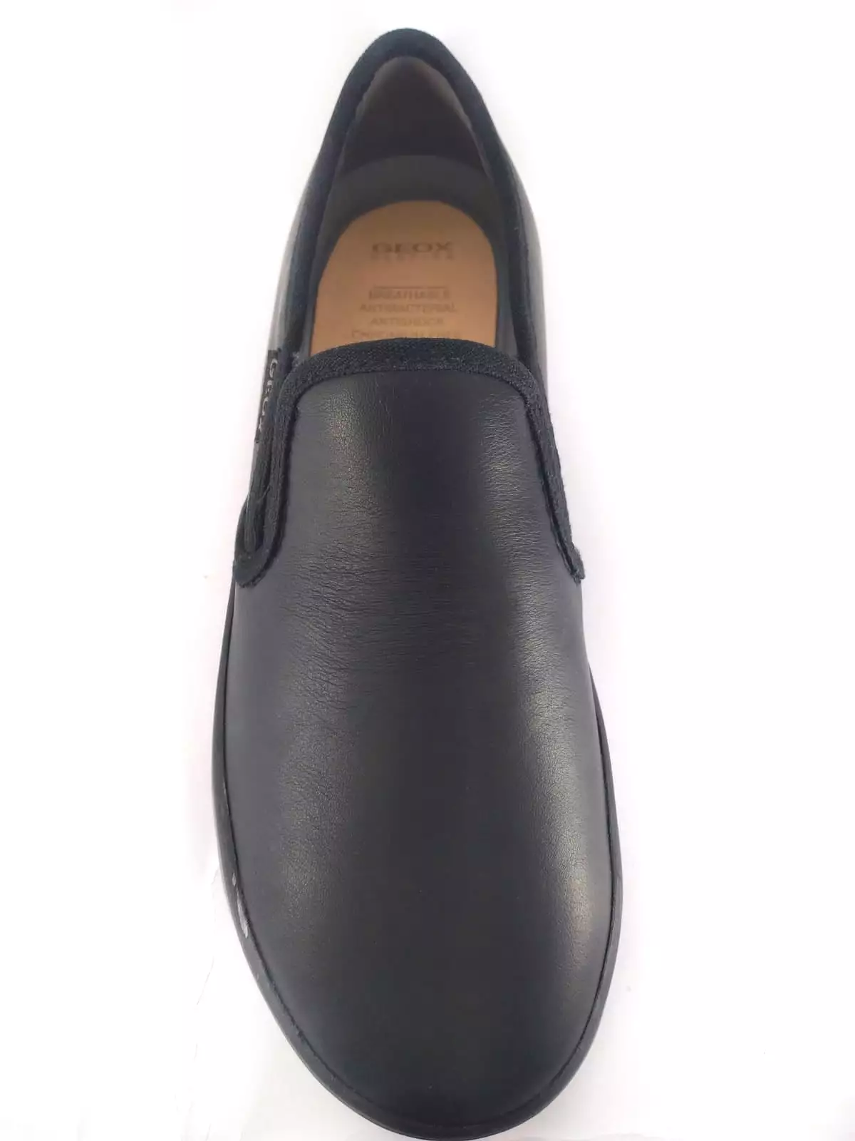 Geox Kilwi Black Leather Slip on Sneaker Shoe