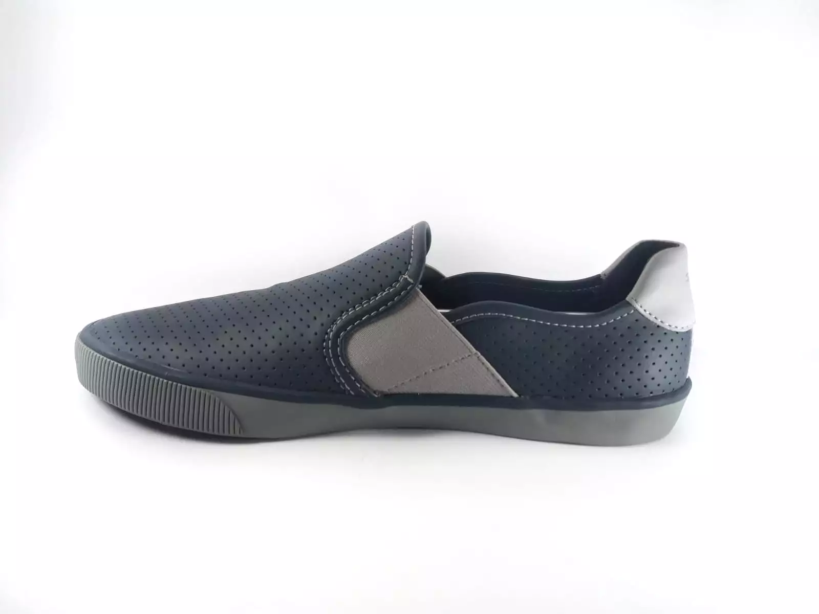 Geox Kilwi Navy Grey Leather Slip on Sneaker Shoe