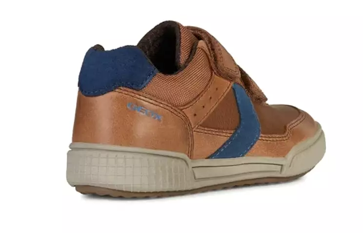 Geox Poseido Cognac Leather Sneaker School Shoe