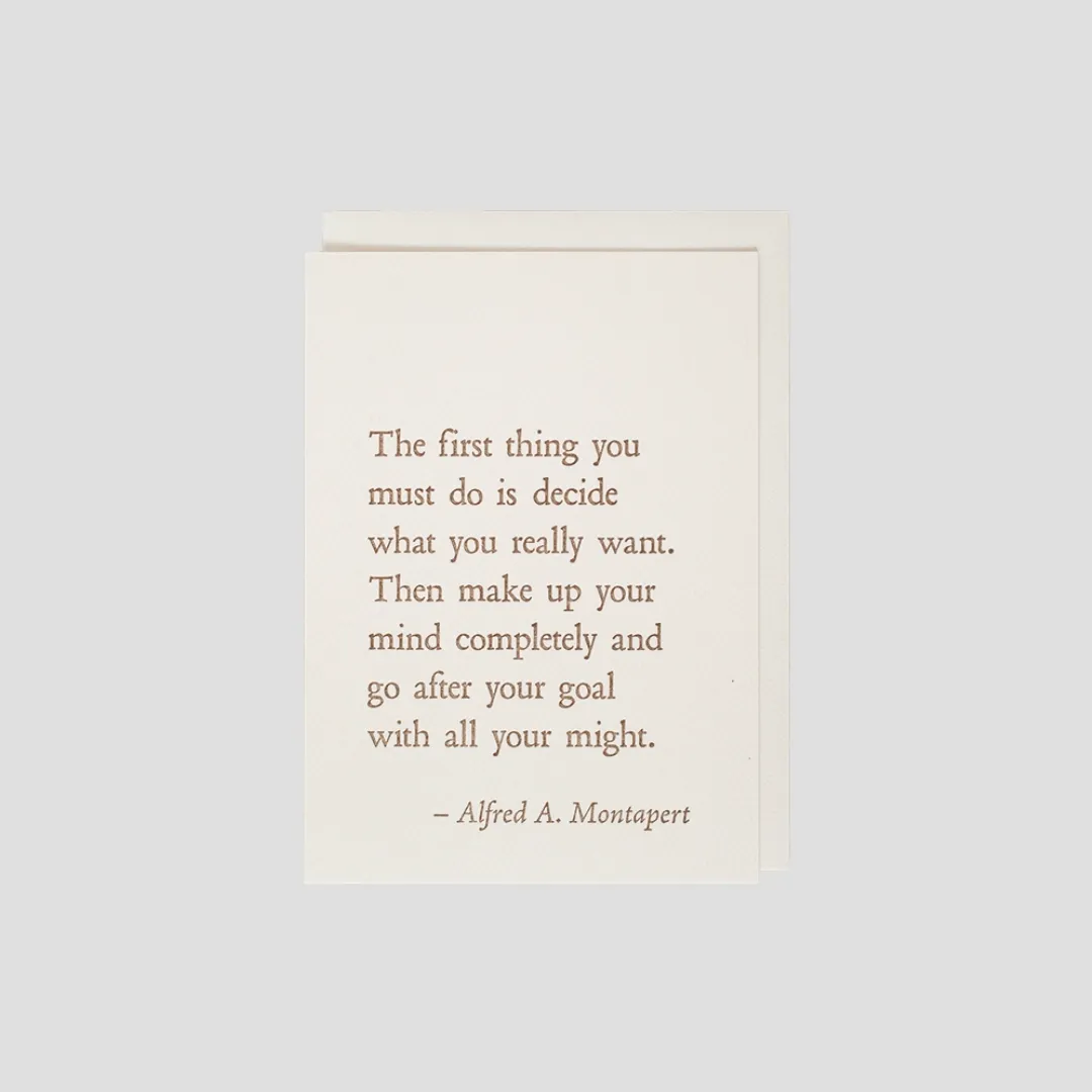 Goal Quote Card - Alfred A. Montapert