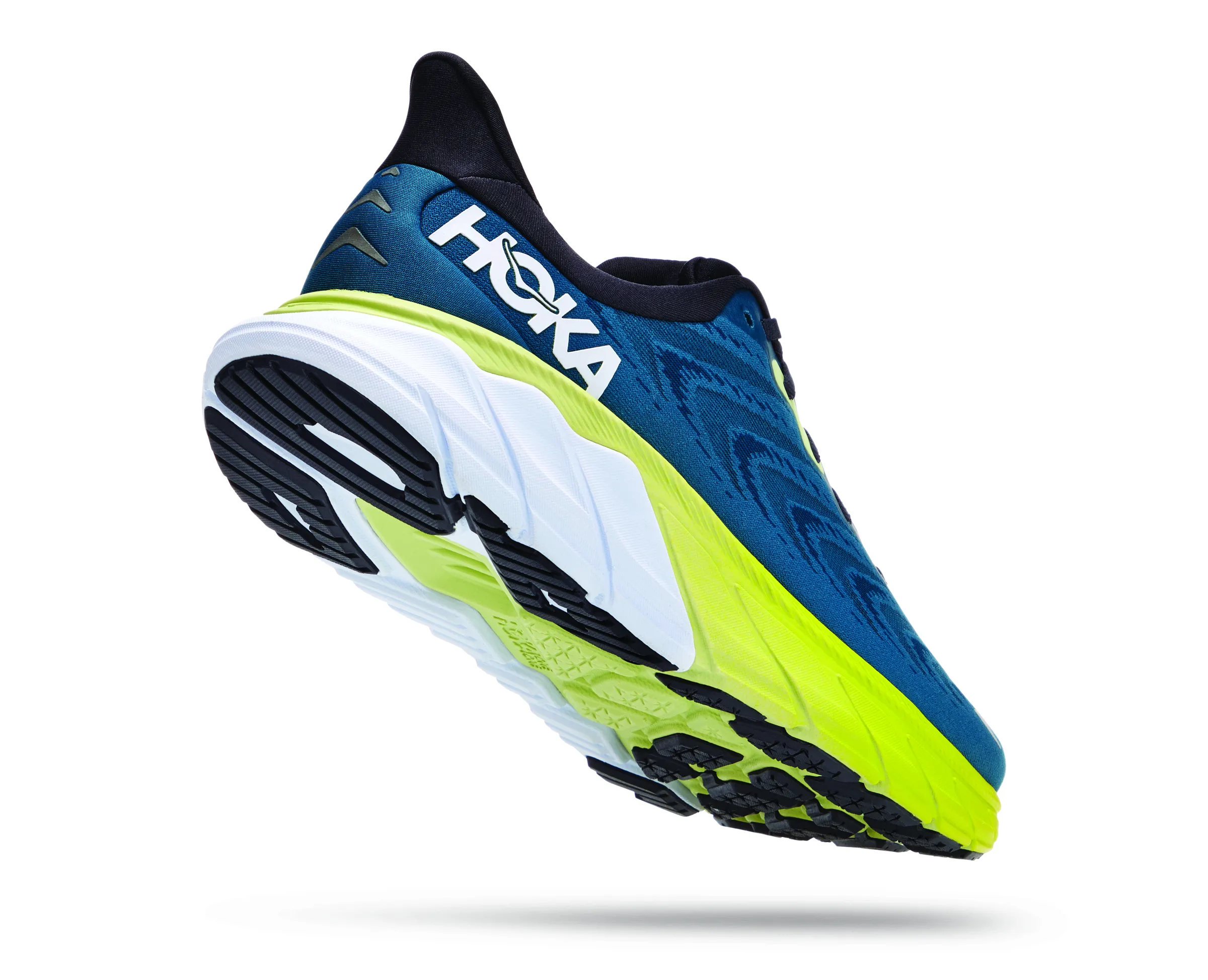 Hoka Mens Arahi 6 Lightweight Support Sneaker- Blue Graphite/Blue Coral