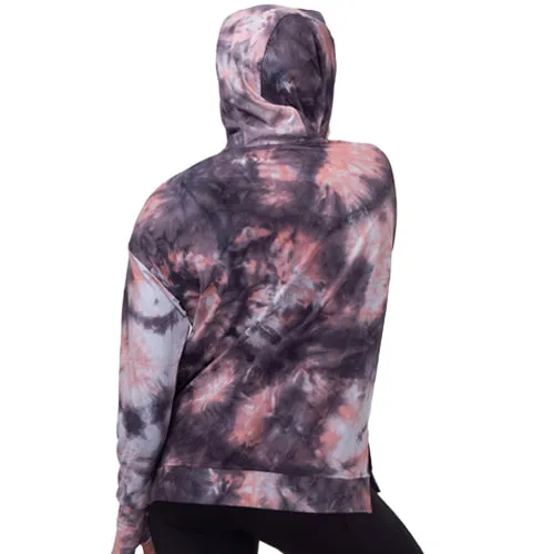 Ideal Hoodie | Grey & Pink Tie Dye