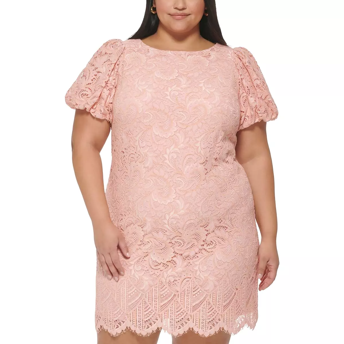 Jessica Howard Womens Plus Lace Mini Cocktail and Party Dress