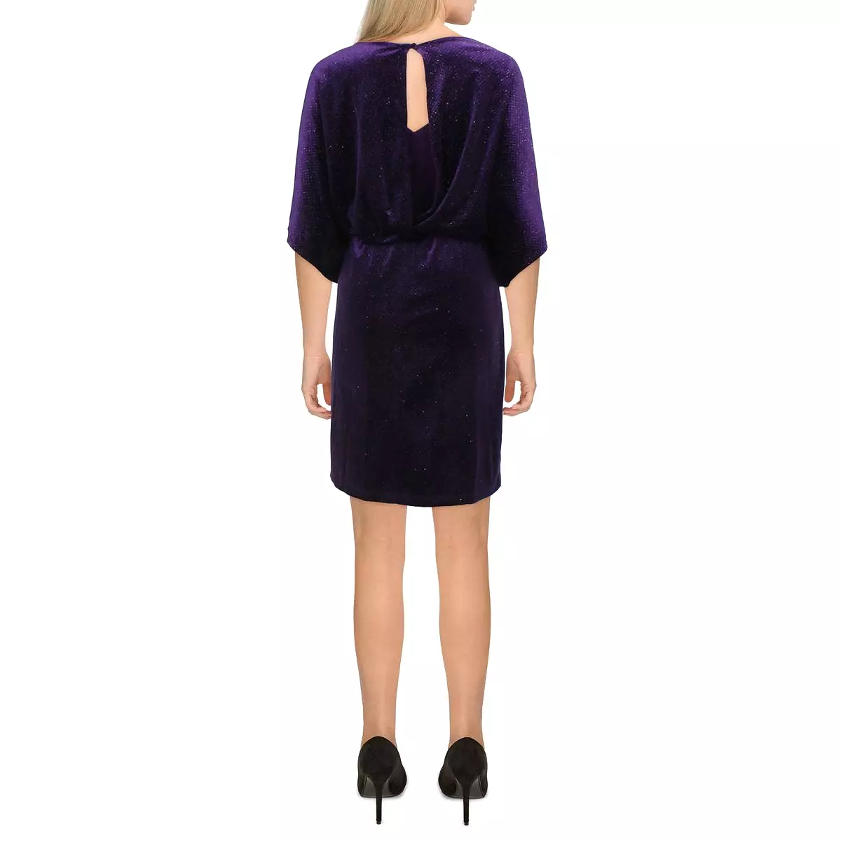 Jessica Howard Womens Velvet Dolman Cocktail and Party Dress