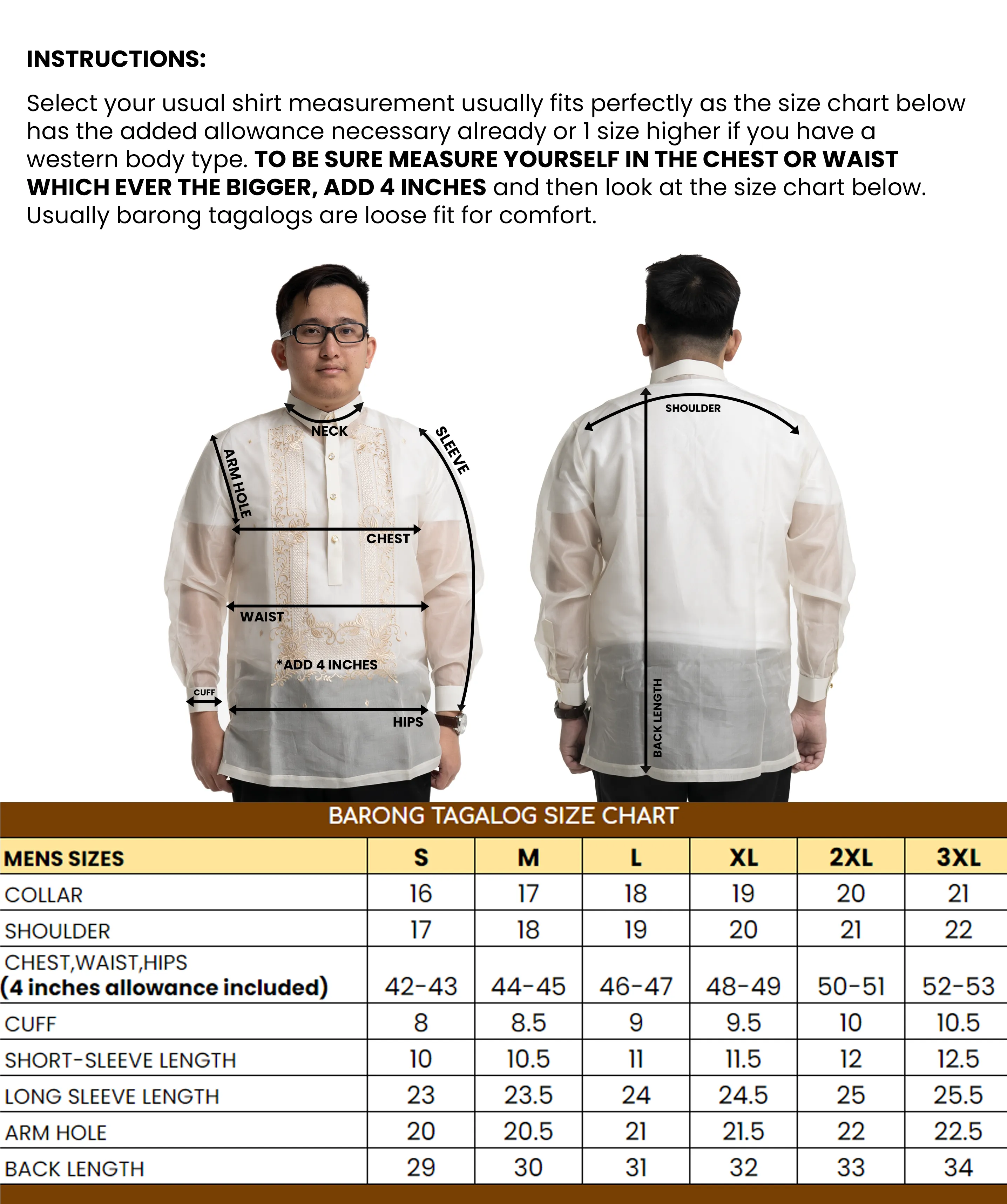 Jusilyn Classic Barong Tagalog - Alfred - JF05