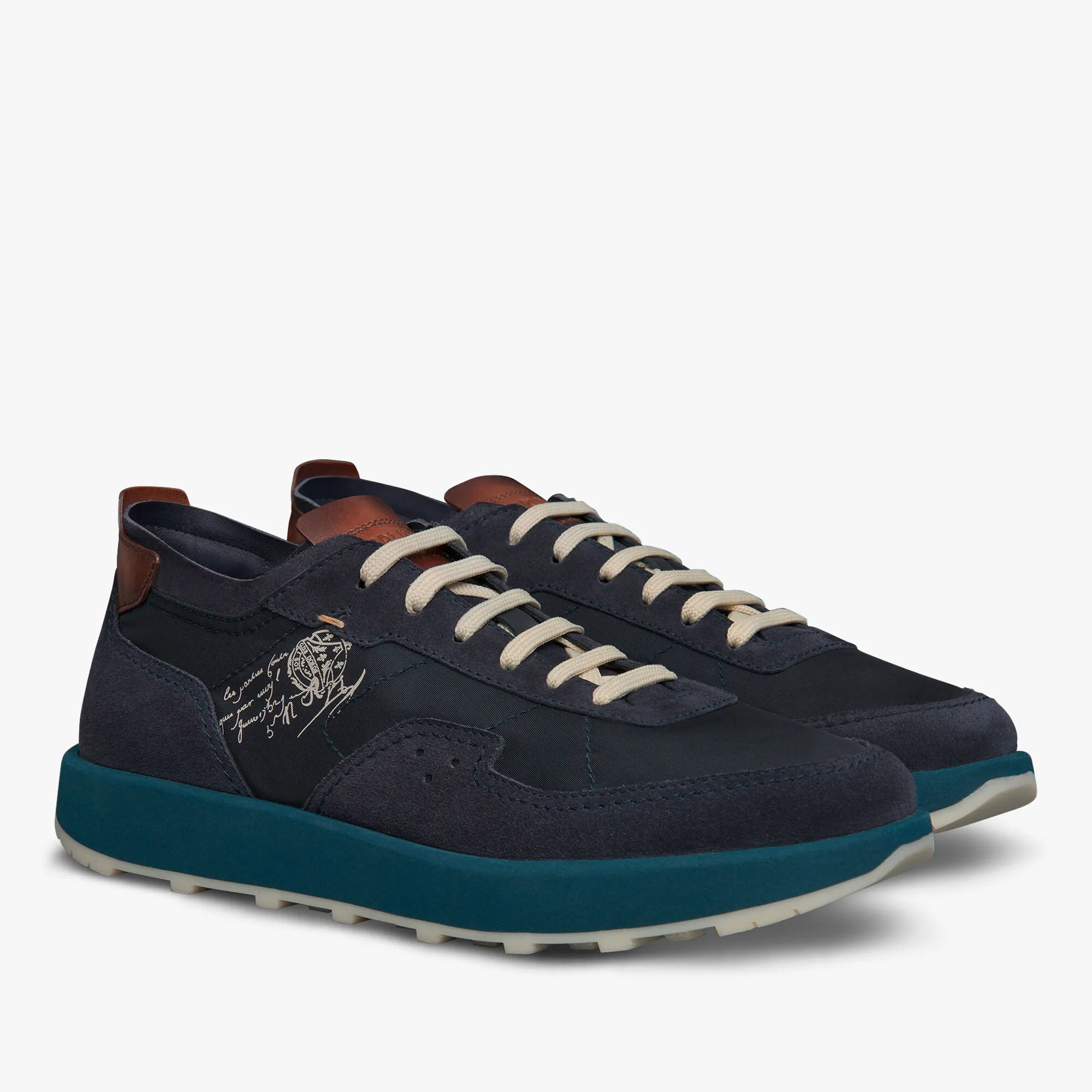 Light Track Suede Calf Leather and Nylon Sneaker