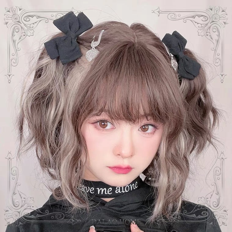 Lolita milk brown pick short curly wig BY3300