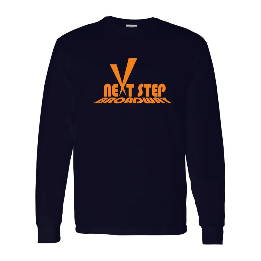 Long Sleeve Royal and Orange Tee