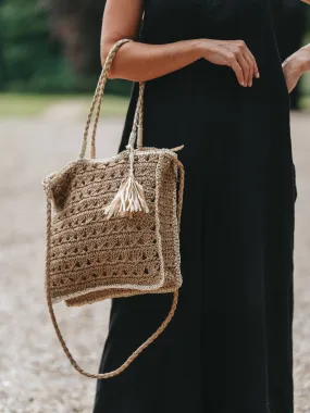 Loose Weave Tassel Bag