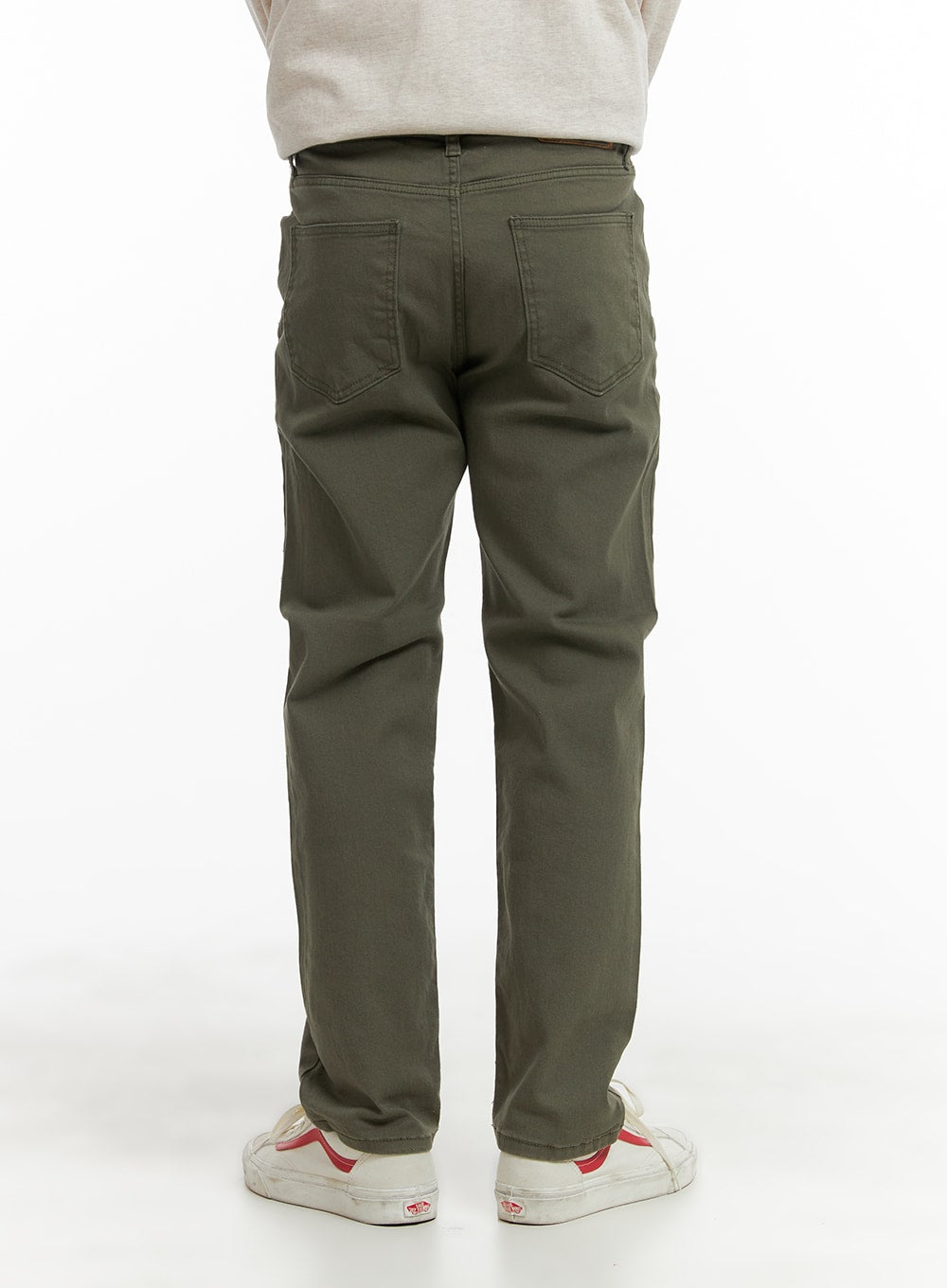 Men's Solid Cotton Straight Fit Trousers IA401