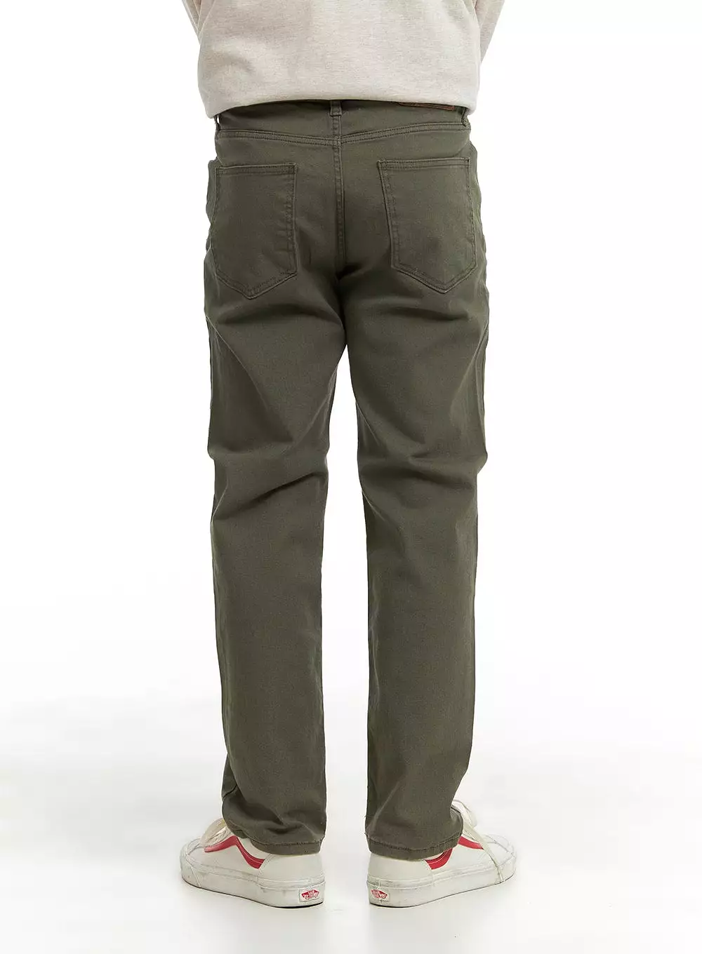 Men's Solid Cotton Straight Fit Trousers IA401