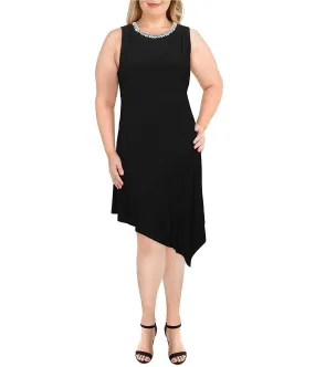 Msk Womens Embellished Asymmetrical Dress