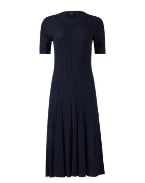 Navy Rib Knit Dress