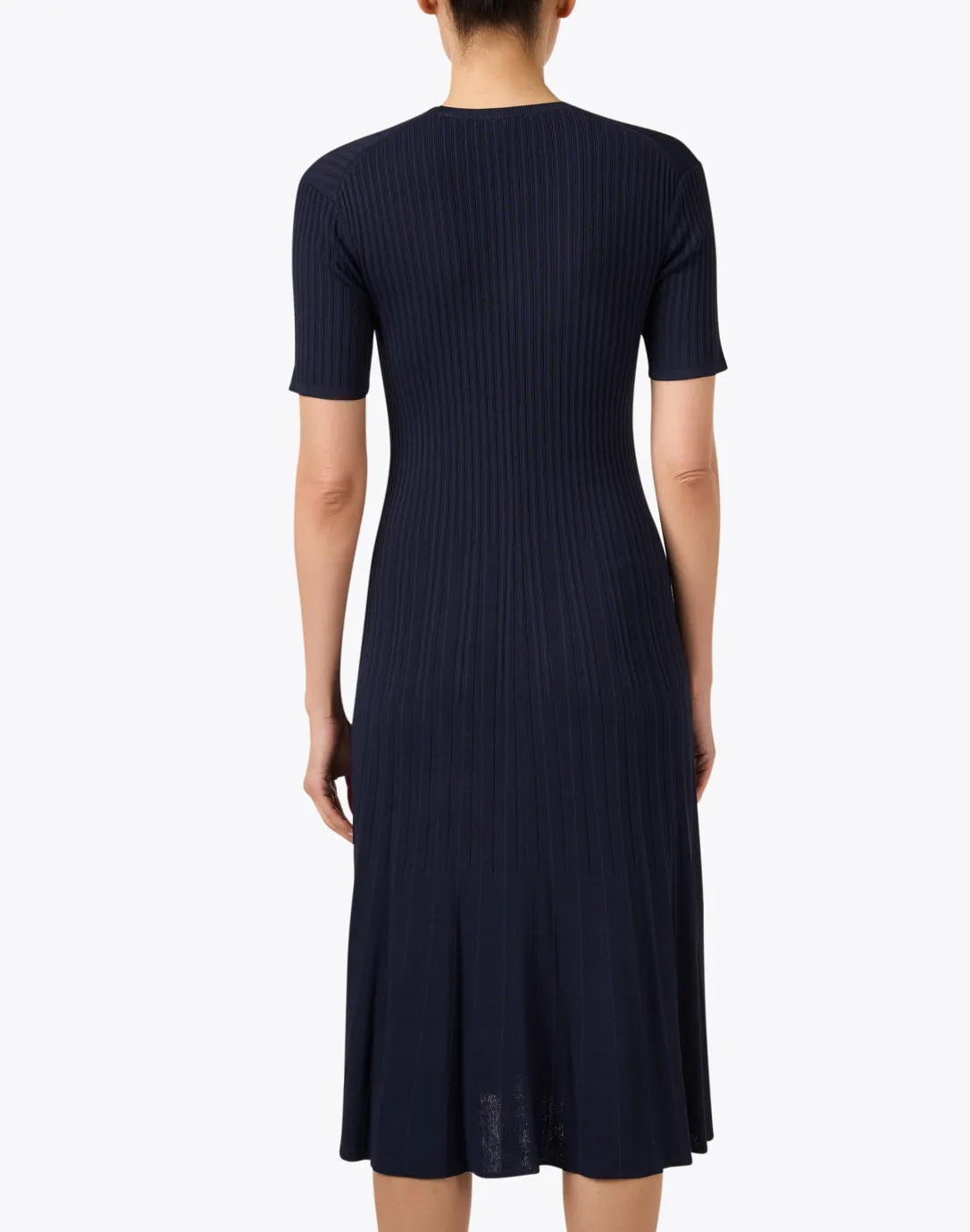 Navy Rib Knit Dress