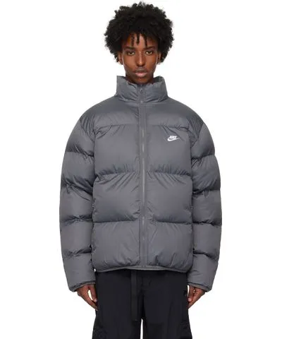 Nike Gray Sportswear Club Puffer Jacket