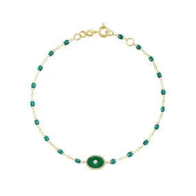 North Star Classic Gigi Emerald diamond bracelet, Yellow Gold, 6.7