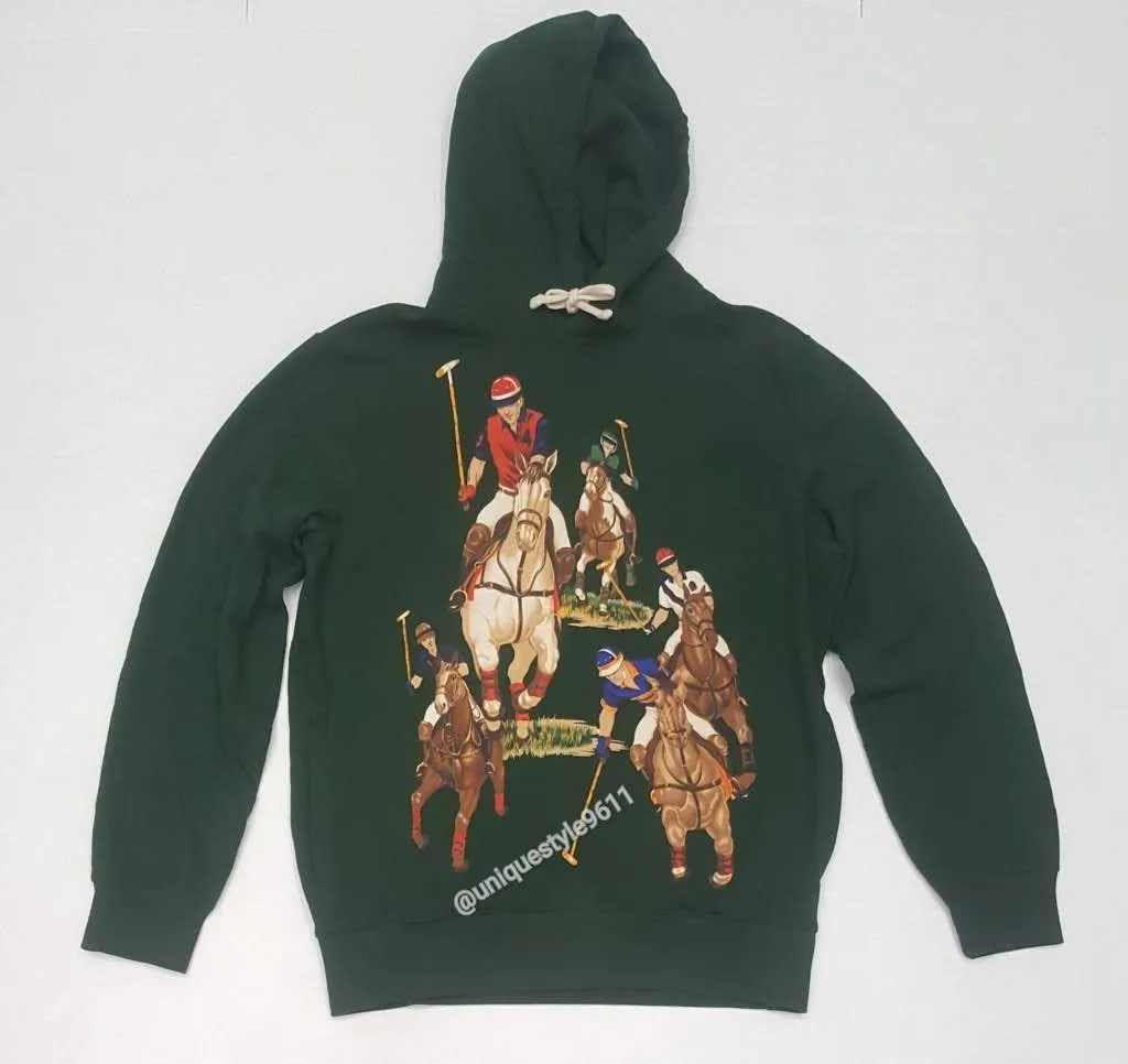 Nwt Polo Ralph Lauren Green 5 Horsemen Hoodie