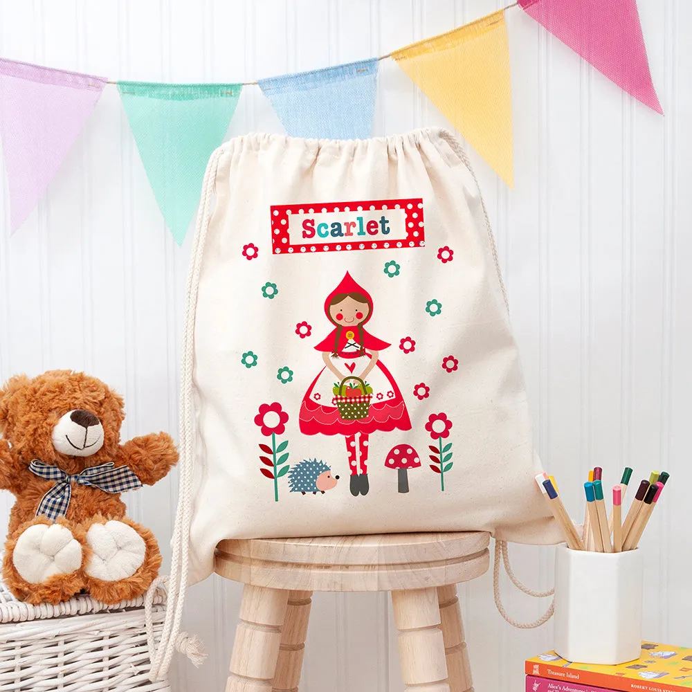 Personalised Little Red Riding Hood Cotton Nursery Bag