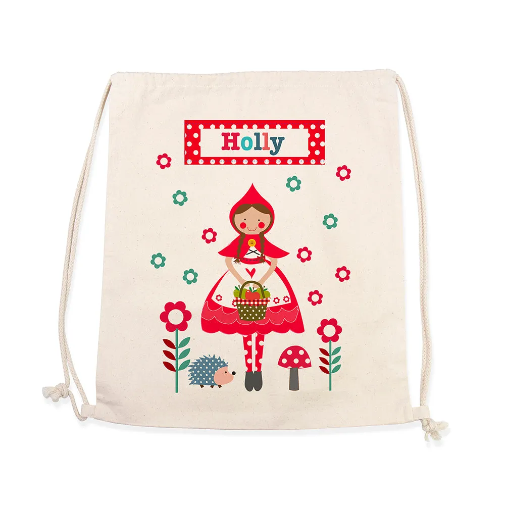 Personalised Little Red Riding Hood Cotton Nursery Bag