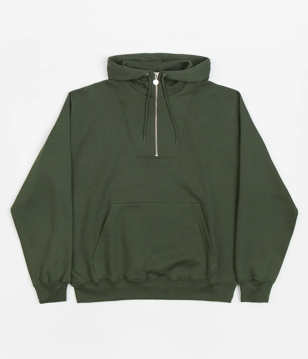 Polar Half Zip Hoodie - Dark Olive