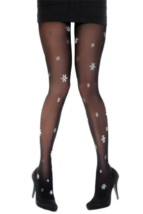 Pretty Polly Holiday All Over Snowflake Tights