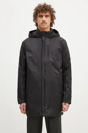 Rains jacket Padded Nylon Coat black color