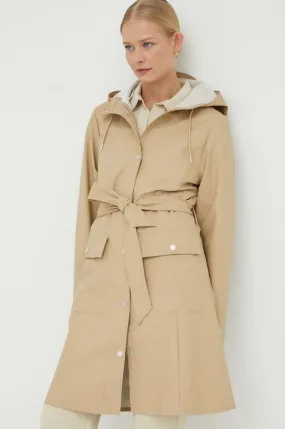 Rains rain coat Curve Jacket women’s beige color