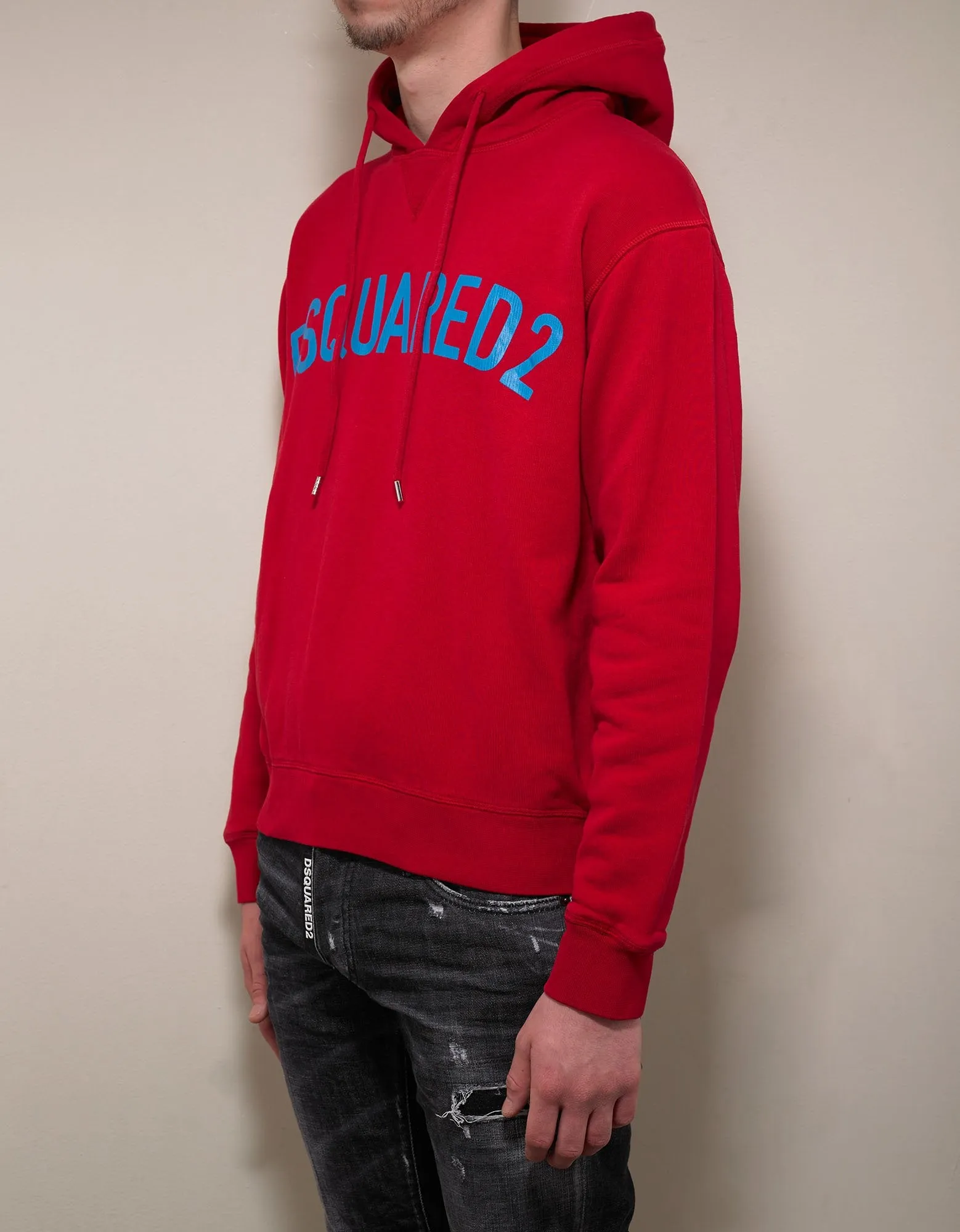 Red Dsquared2 Print Hoodie