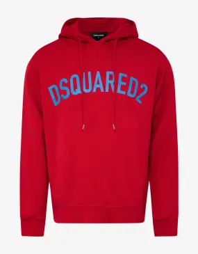 Red Dsquared2 Print Hoodie