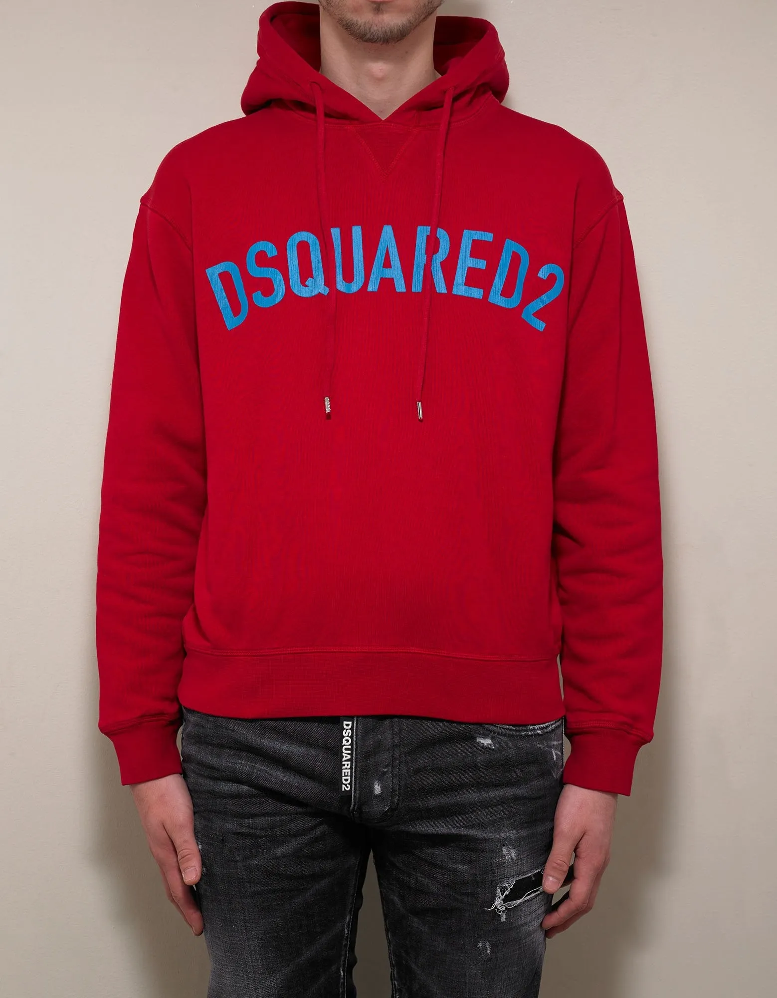 Red Dsquared2 Print Hoodie